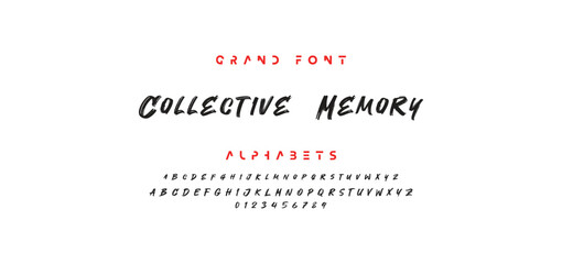 Stylish painted by a brush uppercase vector letter.