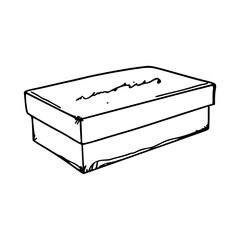 outline drawing of a memory box