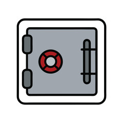 Secure Vault Icon for Branding Minimalist Logo Design.