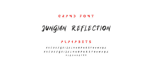 Stylish painted by a brush uppercase vector letter.