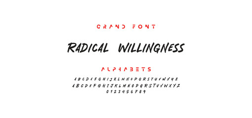 Stylish painted by a brush uppercase vector letter.