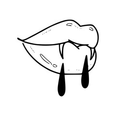 lips outline vector illustration