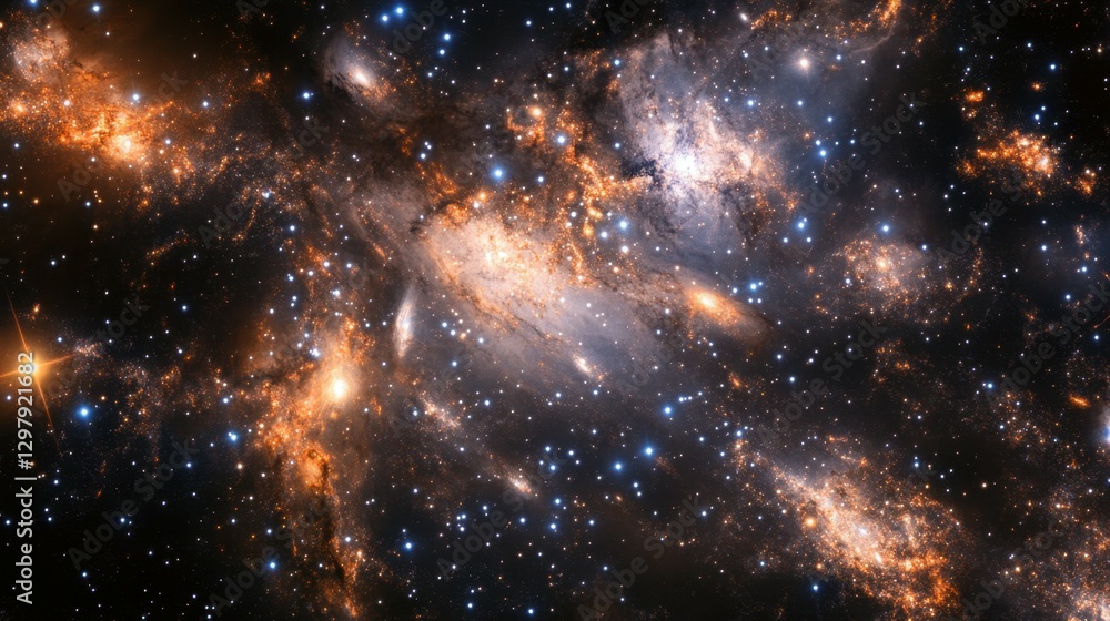 Poster galaxy in colors backgrounds abstract pattern.