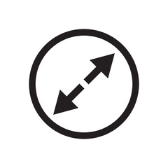 diameter icon on white