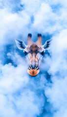 Giraffe in a cloud