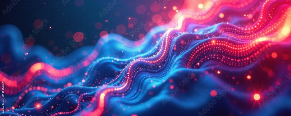 Poster abstract design of a web browser with a stylized interface and navigation bar, technology, modern, i