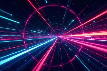 Fototapeta premium Vector illustration of speed lines in circular pattern, backdrop, flow, rotation