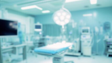 Blurred background of modern operating room at hospital. AI Generated Images