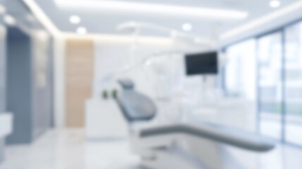 Blurred dental clinic background. Defocused interior of modern dental office. AI Generated Images