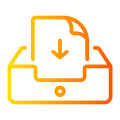 Obraz premium archive Line Gradient Icon