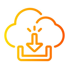 Obraz premium cloud download Line Gradient Icon