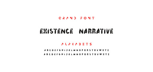 Stylish painted by a brush uppercase vector letter.