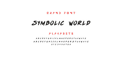 Stylish painted by a brush uppercase vector letter.