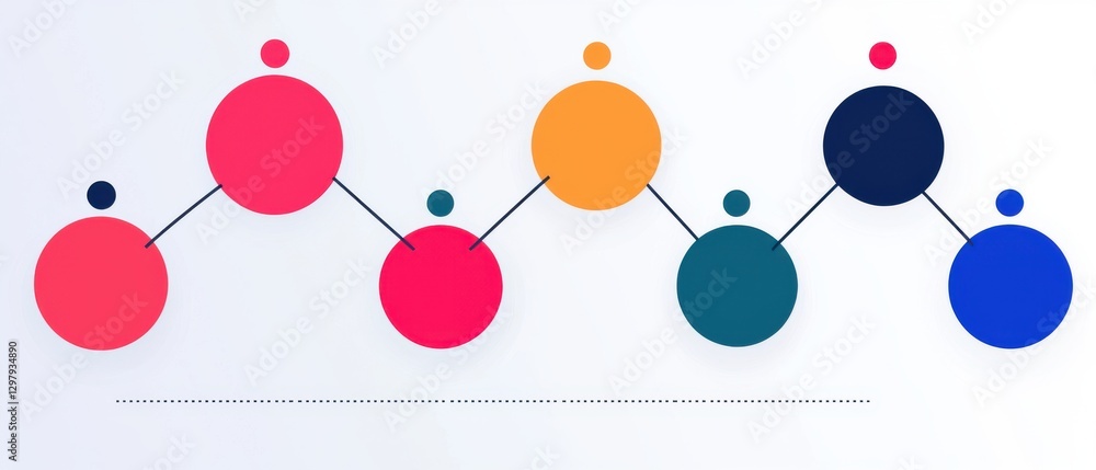 Aufkleber data analysis infographics concept. colorful circular data science lifecycle infographic design