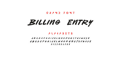 Stylish painted by a brush uppercase vector letter.