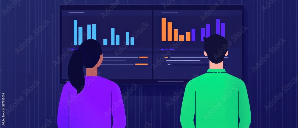 Poster data analysis infographics concept. comparing traditional and modern data analysis techniques throug
