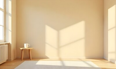 Luxury Living Room Interior with Contemporary Minimalist Aesthetics.