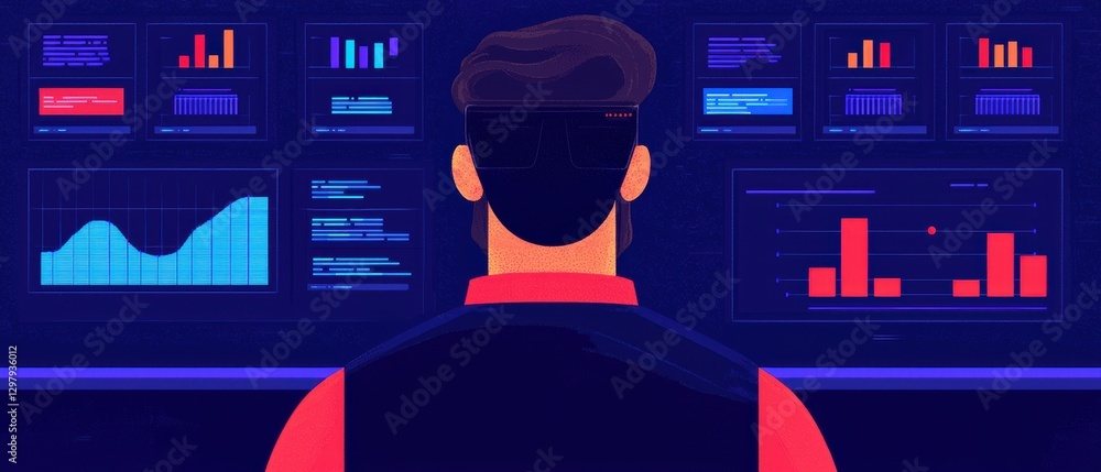 Aufkleber data analysis infographics concept. futuristic data analysis infographic with holographic visualizat