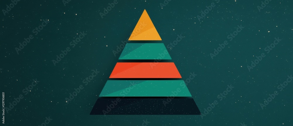 Poster data analysis infographics concept. pyramid infographic showcasing levels of data analysis and visua