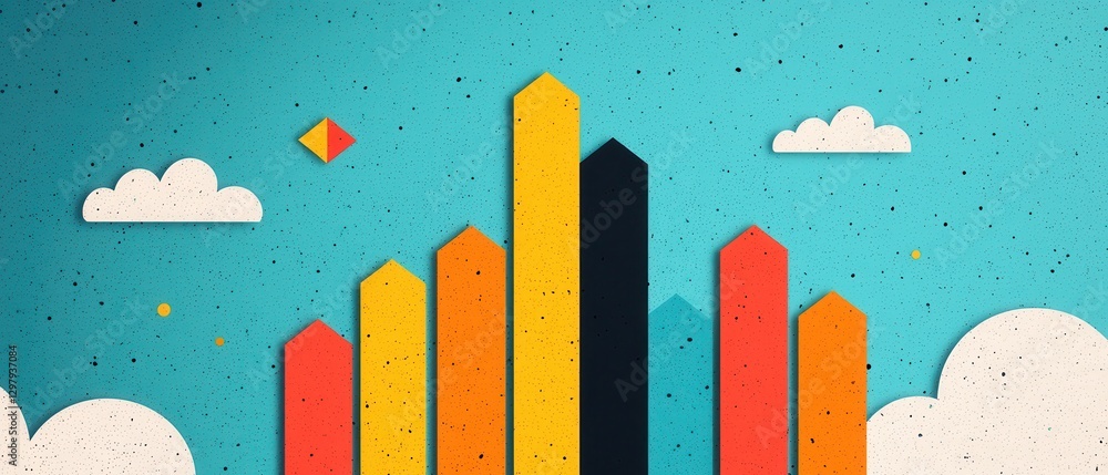 Poster data analysis infographics concept. vibrant data driven infographic visualizing business analytics a