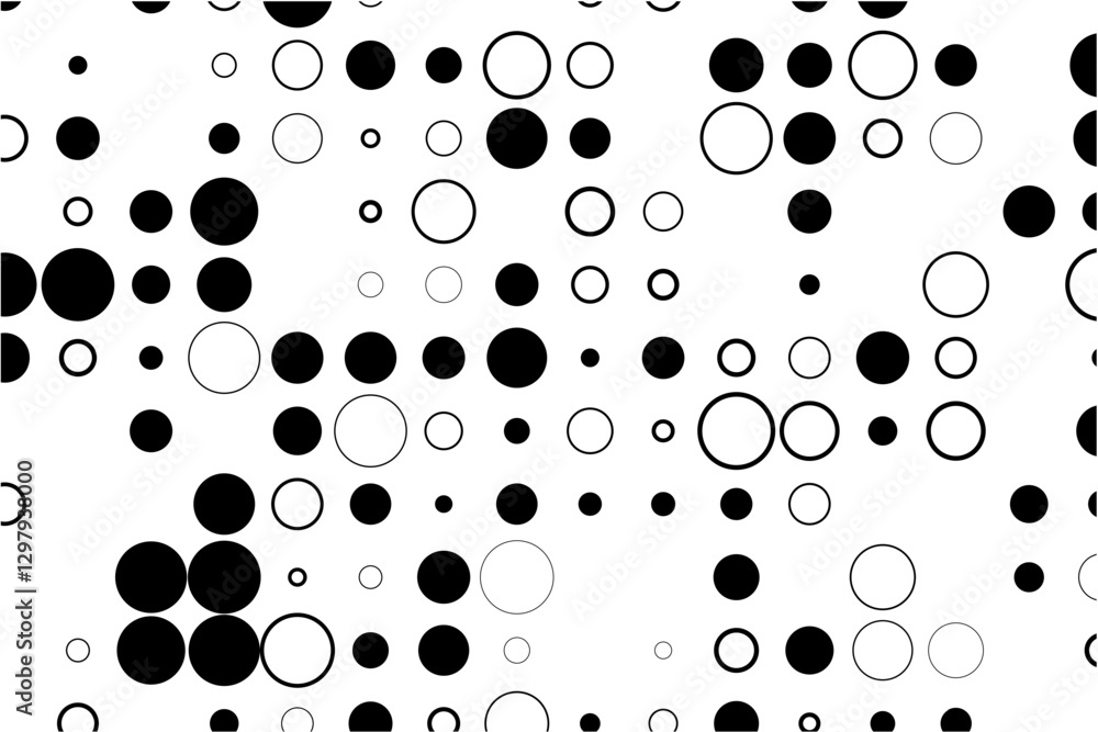 Poster Abstract grid with random gaps and black fills