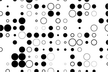 Abstract grid with random gaps and black fills