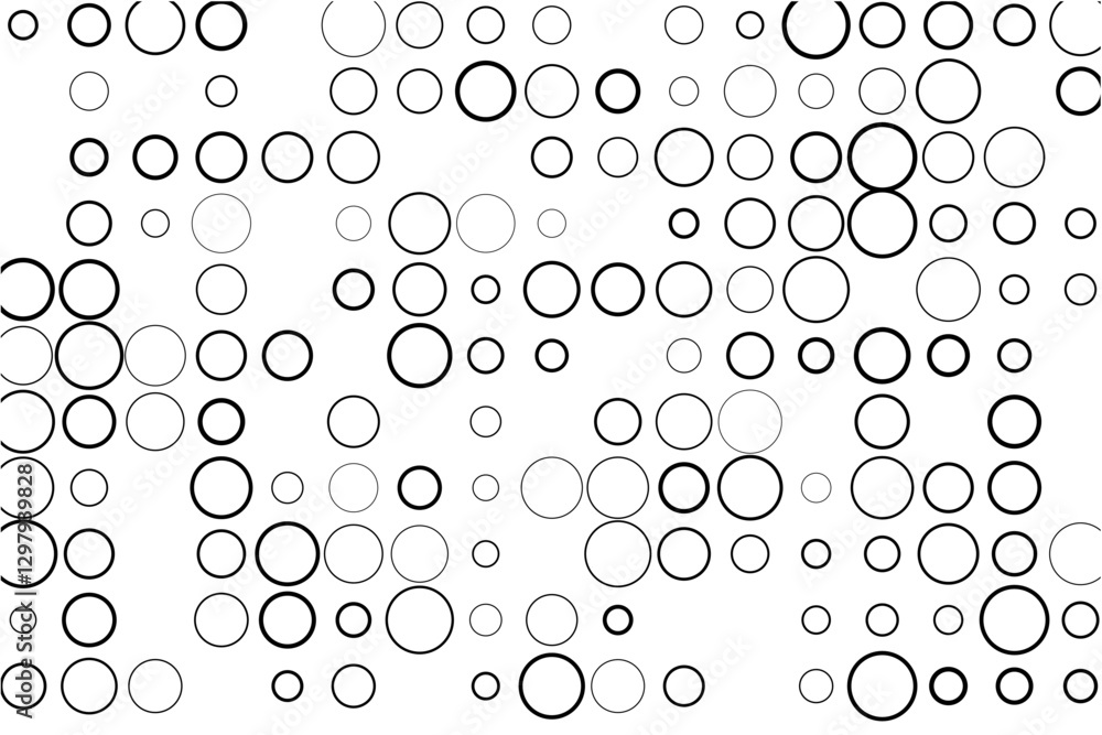 Fototapete minimalist design with intermittent missing circles pattern