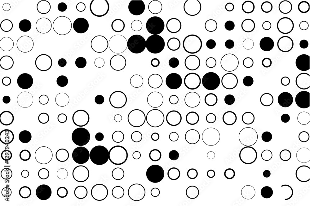Fototapete abstract grid with random gaps and black fills