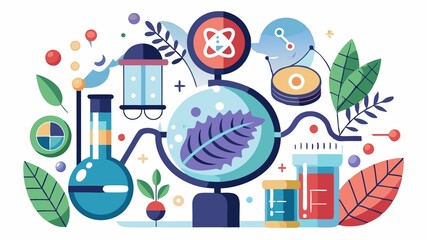 Naklejka premium This image powerfully conveys the innovative intersection of technology and biological research.