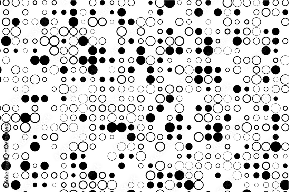 Fototapete minimalist design of circle grid with gaps and fills