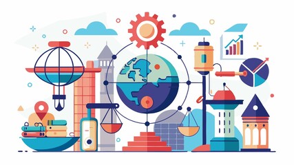 Obraz premium This powerful image embodies the complexity, scale, and interconnectedness of the modern global economy.