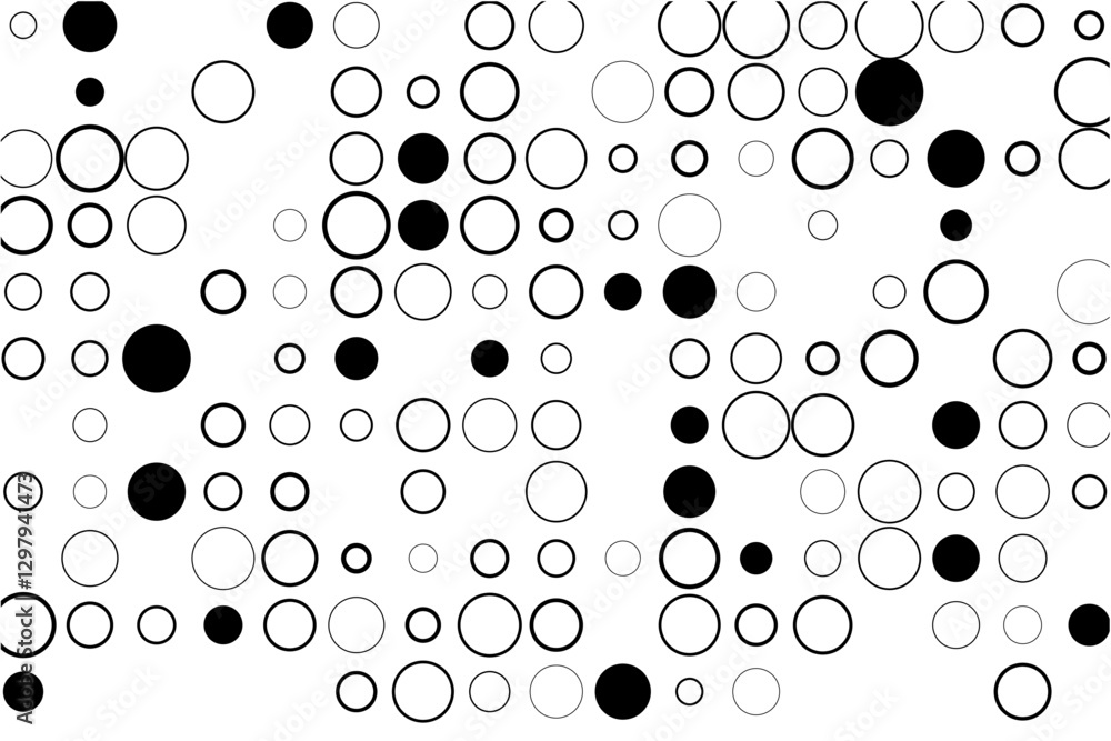 Fototapete abstract grid with random gaps and black fills