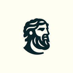 Greek man logo