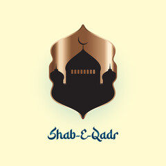 Islamic shab e qadr mosque design templete