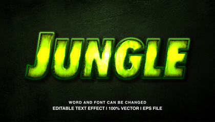 Jungle green editable text effect