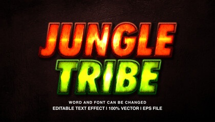 Jungle tribe editable text effect