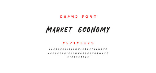 Lettering font isolated on white background. Texture alphabet in street art and graffiti style. Grunge and dirty effect.  Vector brush letters.