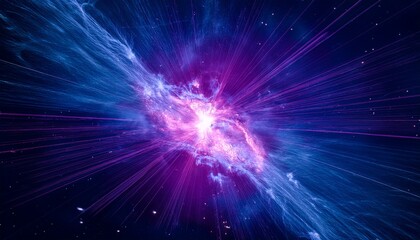 Fototapeta premium 초신성 충격파와 성간 구름의 폭발