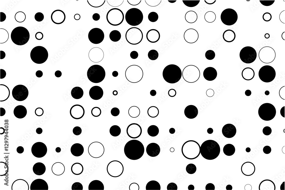 Fototapete abstract grid with random gaps and black fills