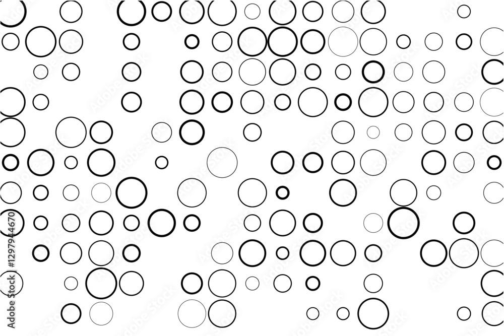 Fototapete minimalist design with intermittent missing circles pattern