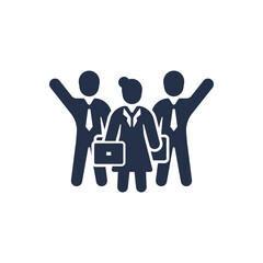 Teamwork icon. Solid glyph series icon