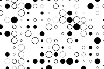 Geometric pattern combining missing circles and black accents