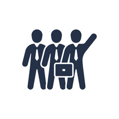 Businessman icon. Solid glyph series icon