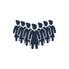 People icon. Solid glyph series icon