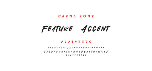 Lettering font isolated on white background. Texture alphabet in street art and graffiti style. Grunge and dirty effect.  Vector brush letters.