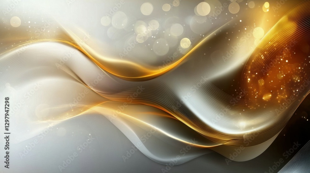 Poster abstract background with smooth shapes
