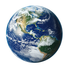 a realistic photo of the Earth, transparent background,