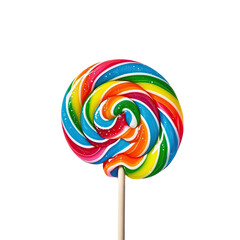 Sweet Candy Lollipop Transparent Background, Generative AI