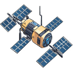 satellite isolated on transparent background,