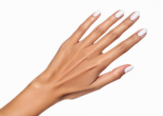 Set of Woman hand isolated on white background.